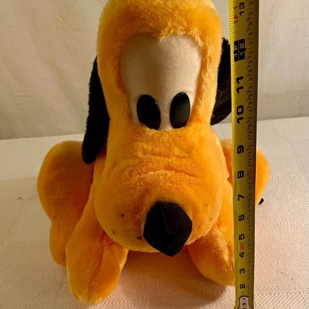 VINTAGE Large Pluto Stuffed Animal Plush Sitting Dog Disneyland Walt DisneyWorld